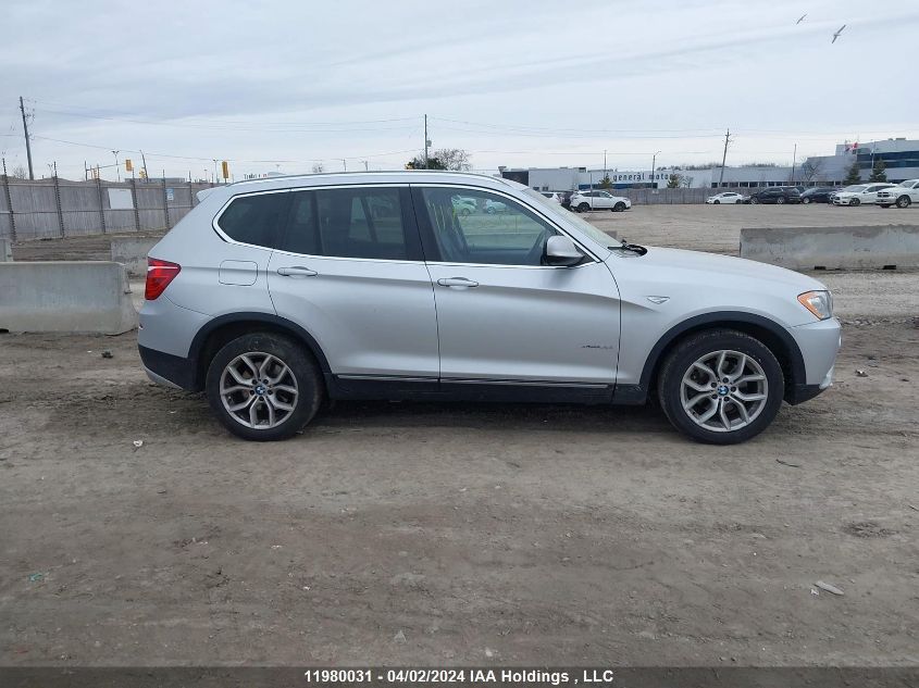 2014 BMW X3 VIN: 5UXWX9C50E0D10319 Lot: 11980031