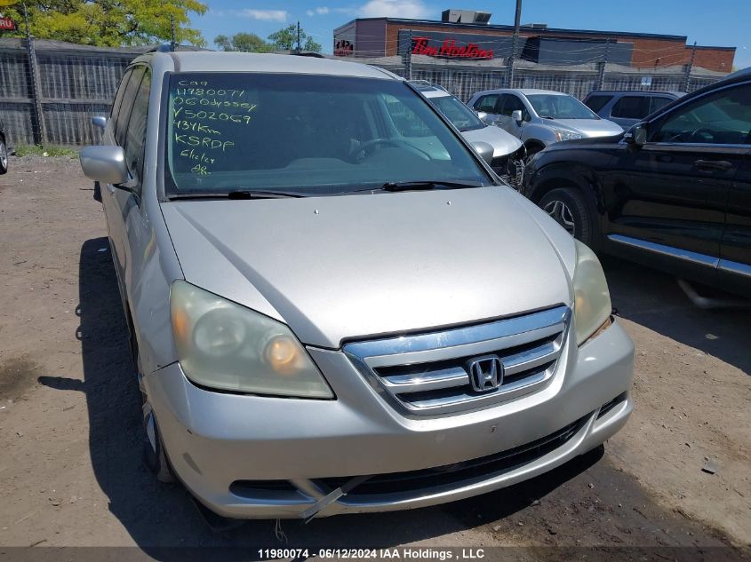 2006 Honda Odyssey VIN: 5FNRL38406B502069 Lot: 11980074