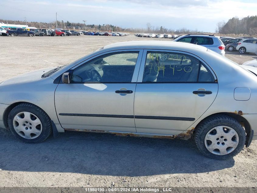 2003 Toyota Corolla VIN: 2T1BR32E63C704450 Lot: 11980190