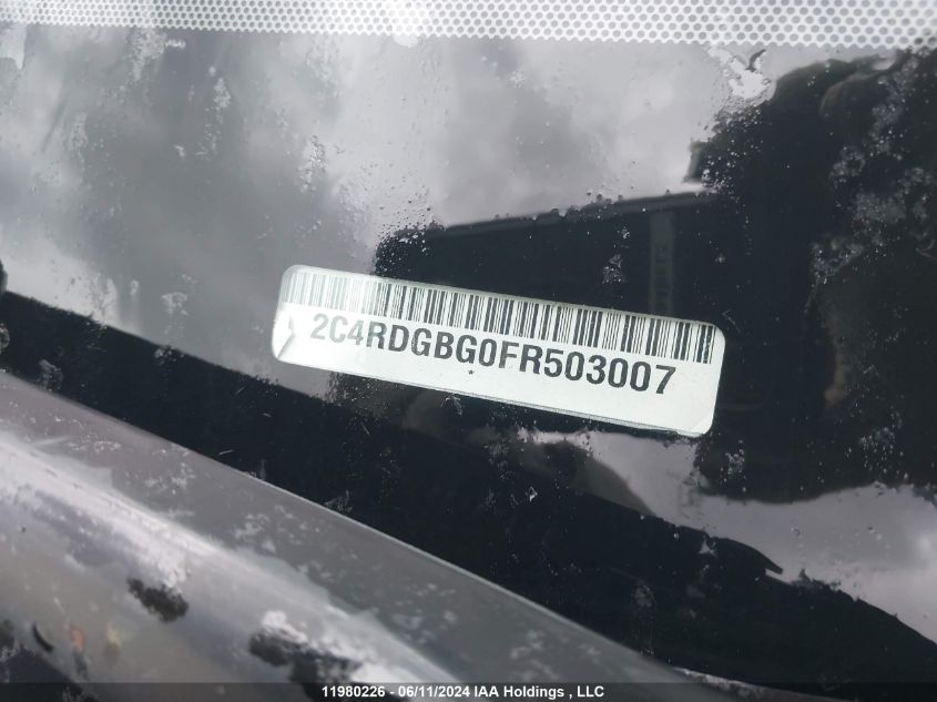 2015 Dodge Grand Caravan Se VIN: 2C4RDGBG0FR503007 Lot: 11980226