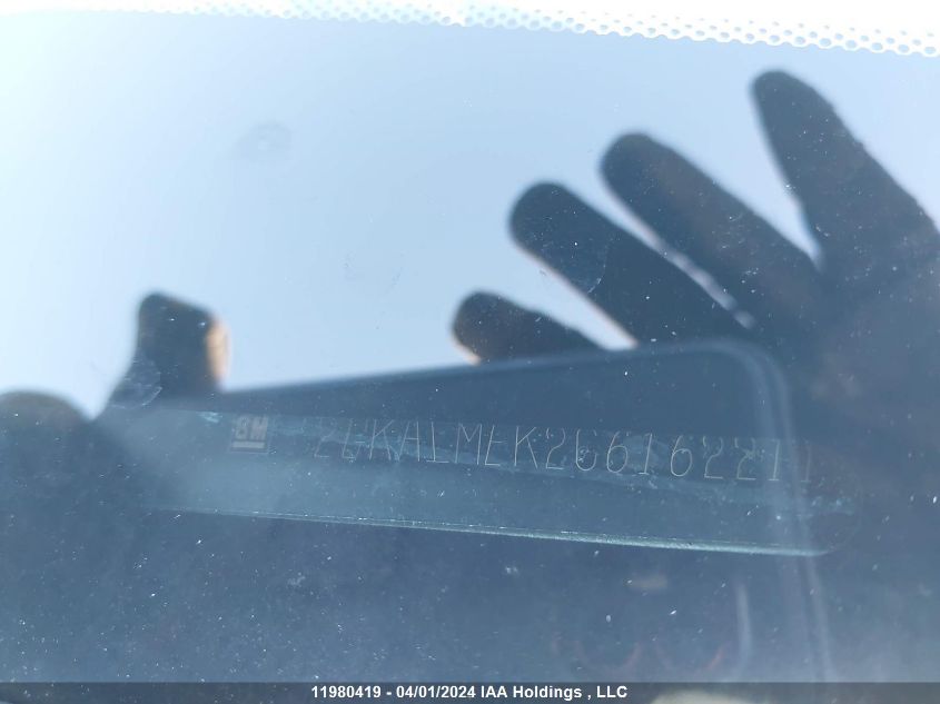 2012 GMC Terrain VIN: 2GKALMEK2C6162211 Lot: 11980419