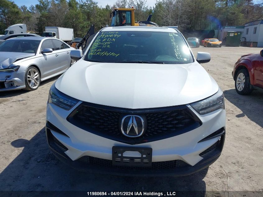 2020 Acura Rdx VIN: 5J8TC2H69LL800485 Lot: 11980694