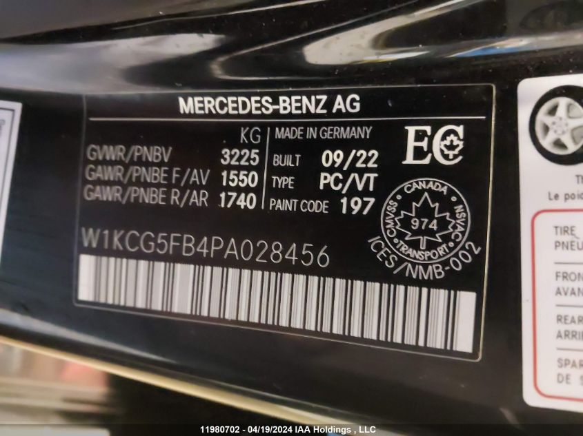 2023 Mercedes-Benz Eqs VIN: W1KCG5FB4PA028456 Lot: 11980702