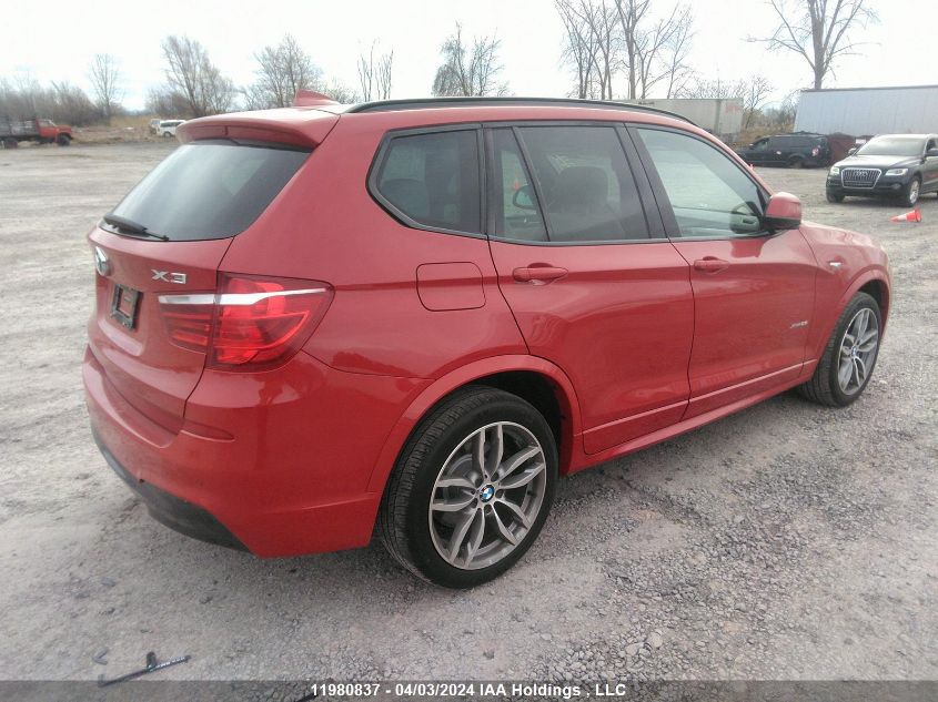 2017 BMW X3 VIN: 5UXWX9C38H0T16143 Lot: 11980837