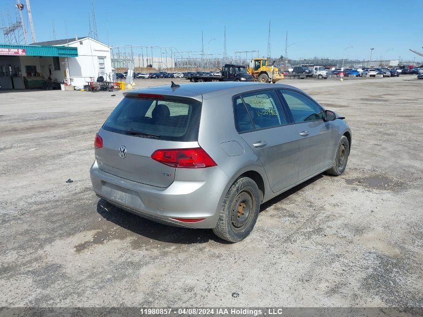 2016 Volkswagen Golf S/Se/Sel VIN: 3VW217AUXGM059965 Lot: 11980857