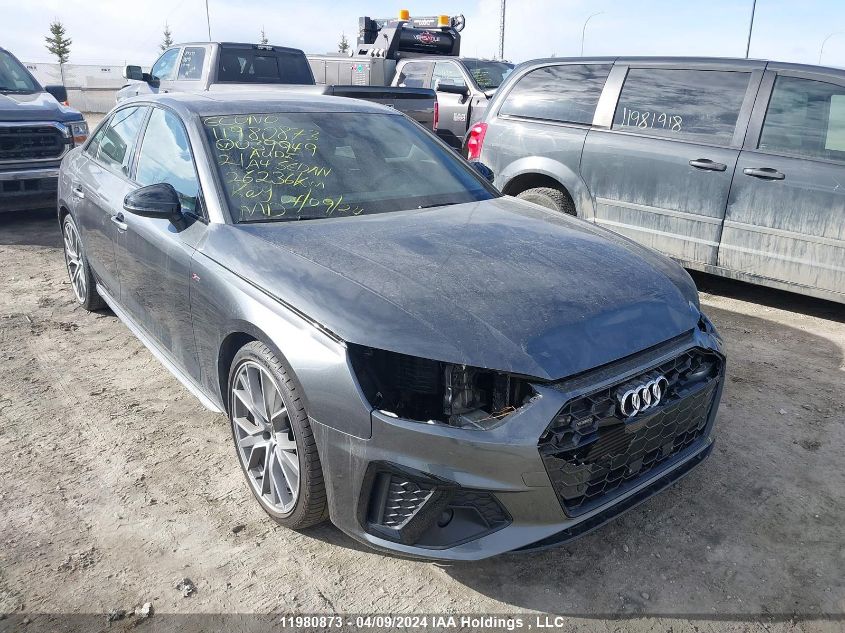 2021 Audi A4 Sedan VIN: WAUEAAF46MA039949 Lot: 11980873