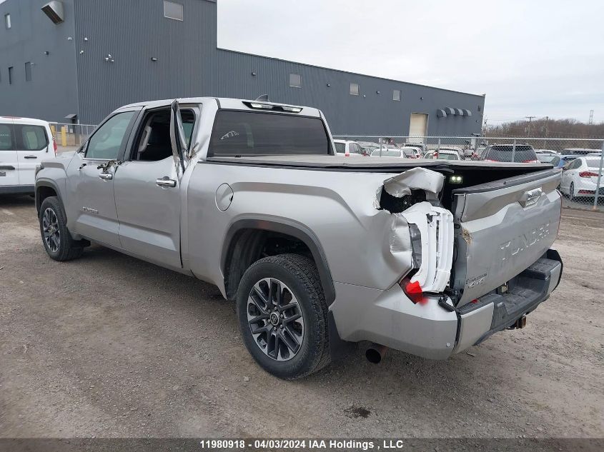 2022 Toyota Tundra Crewmax Limited VIN: 5TFJA5EC1NX007622 Lot: 11980918