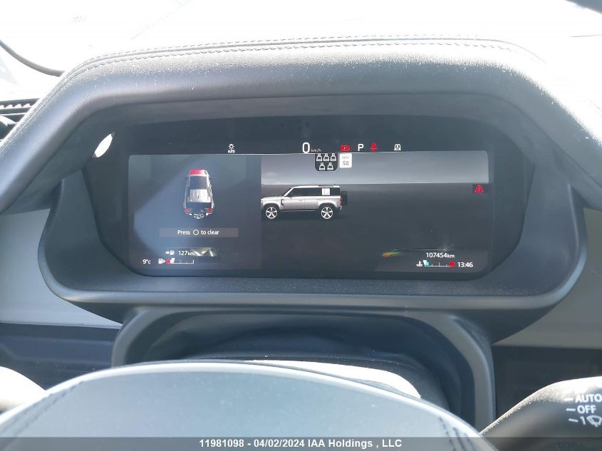 2020 Land Rover Defender VIN: SALE9EEU2L2018182 Lot: 11981098