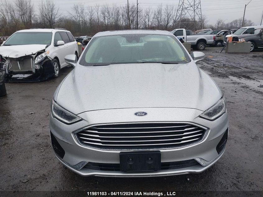 2019 Ford Fusion Sel VIN: 3FA6P0MU7KR155401 Lot: 11981103