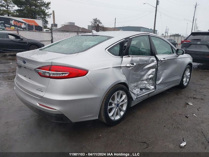 2019 Ford Fusion Sel VIN: 3FA6P0MU7KR155401 Lot: 11981103