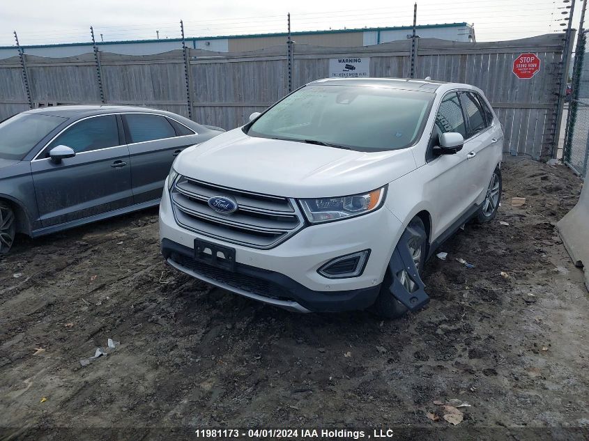 2016 Ford Edge Titanium VIN: 2FMPK4K99GBC43953 Lot: 11981173