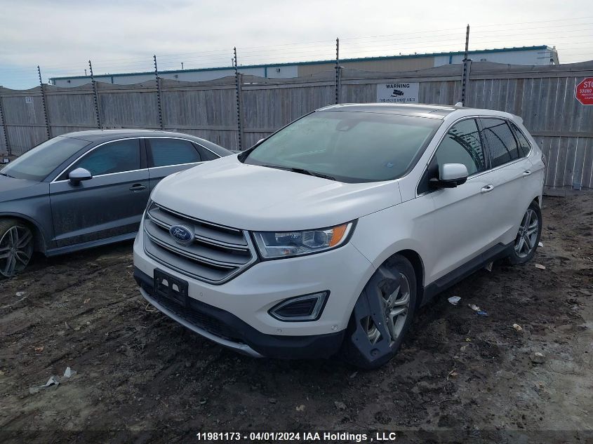 2016 Ford Edge Titanium VIN: 2FMPK4K99GBC43953 Lot: 11981173