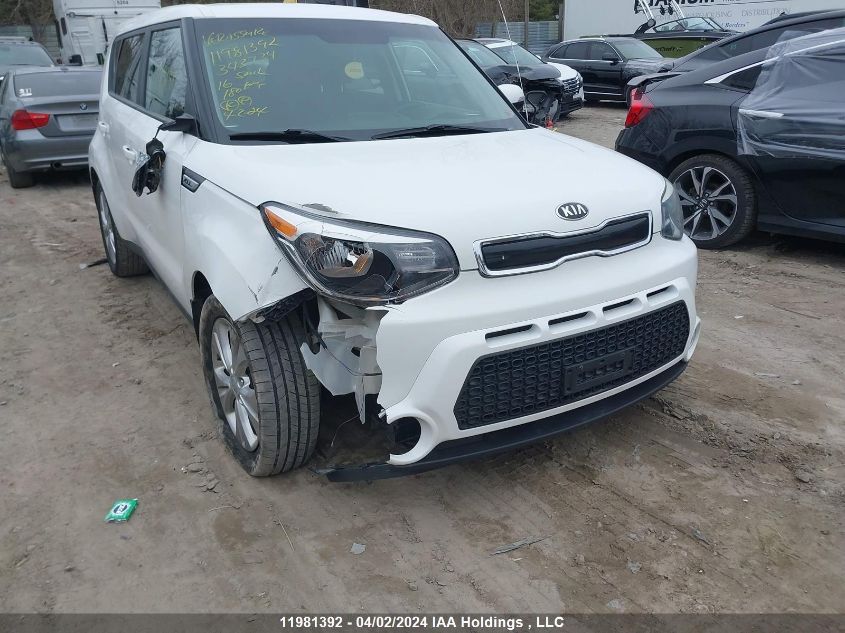 2016 Kia Soul + VIN: KNDJP3A58G7343734 Lot: 11981392