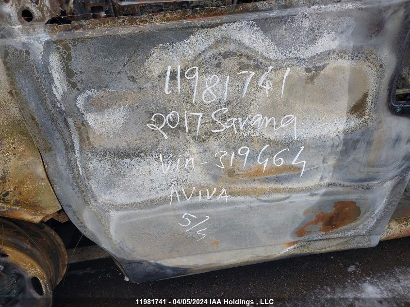 2017 GMC Savana G2500 VIN: 1GTW7AFF6H1319464 Lot: 39241587