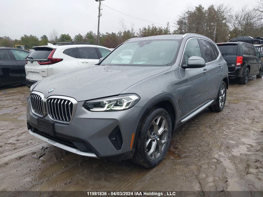 2023 BMW X3 VIN: 5UX53DP04P9S77586 Lot: 11981836