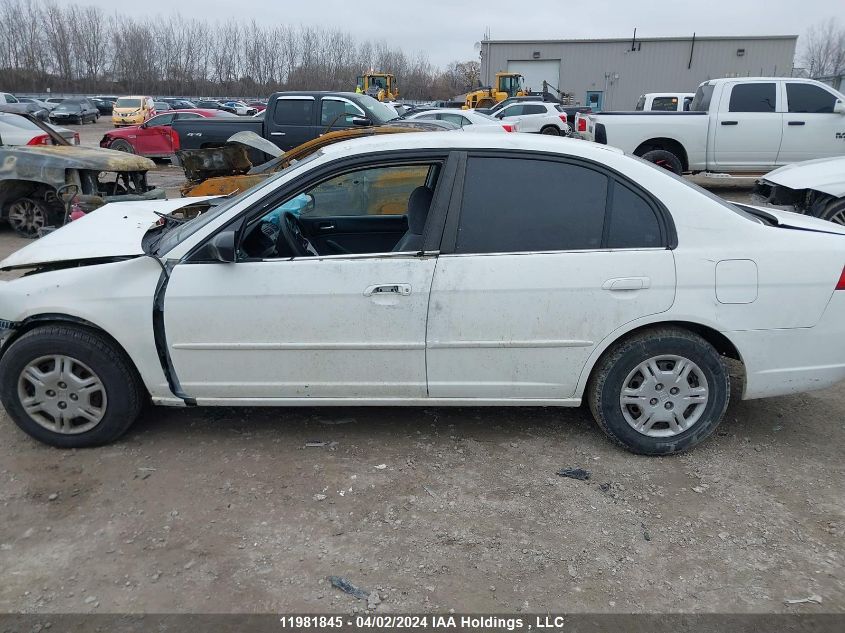 2002 Honda Civic VIN: 2HGES16552H576627 Lot: 11981845