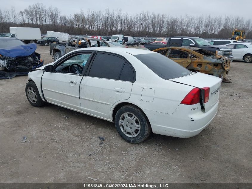 2002 Honda Civic VIN: 2HGES16552H576627 Lot: 11981845