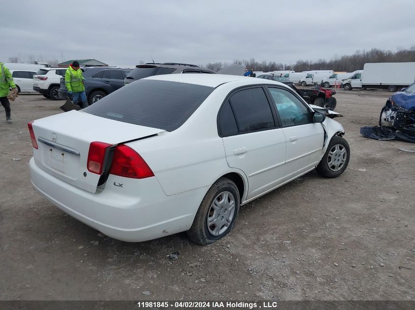 2002 Honda Civic VIN: 2HGES16552H576627 Lot: 11981845