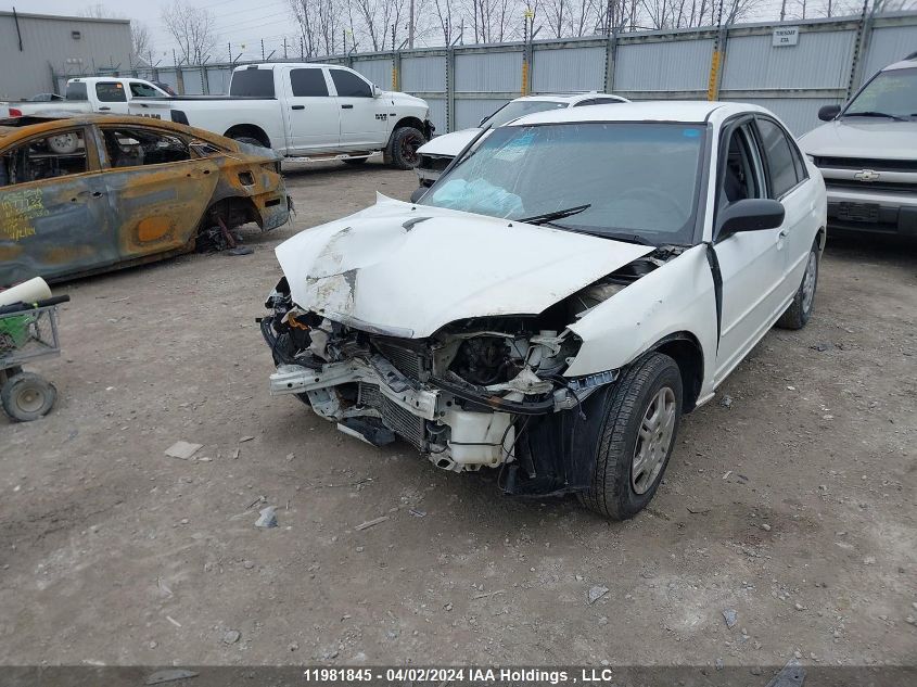 2002 Honda Civic VIN: 2HGES16552H576627 Lot: 11981845