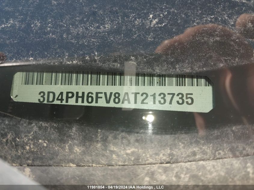 2010 Dodge Journey R/T VIN: 3D4PH6FV8AT213735 Lot: 39240577