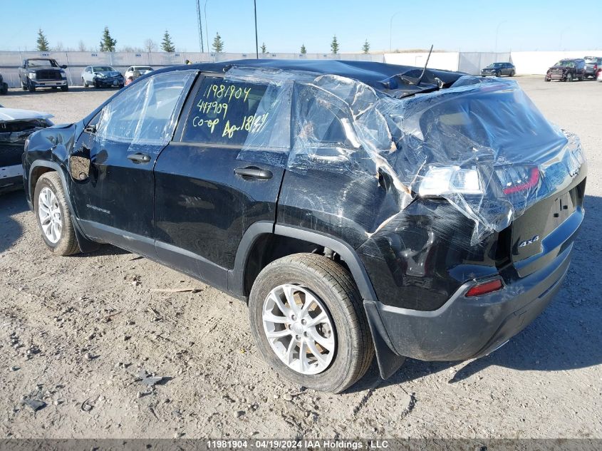 2019 Jeep Cherokee Sport VIN: 1C4PJMAX4KD447909 Lot: 11981904