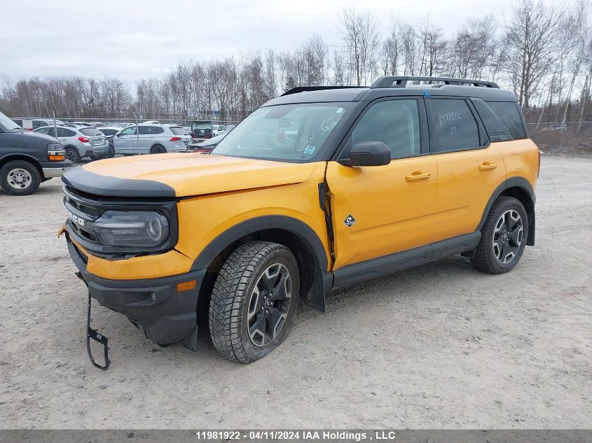 2023 Ford Bronco Sport Outer Banks VIN: 3FMCR9C65PRD33310 Lot: 11981922