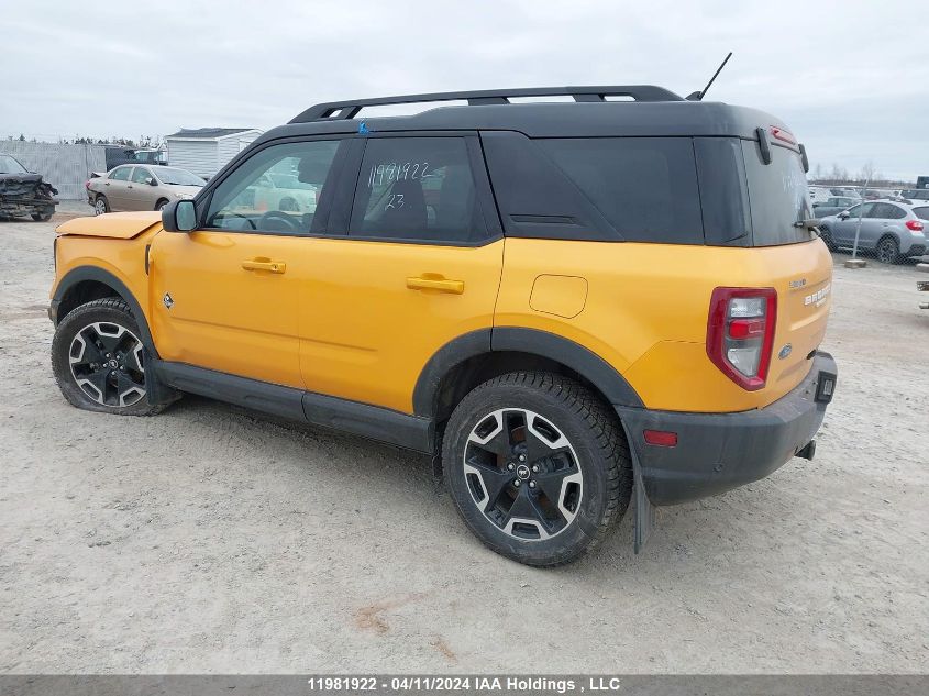 2023 Ford Bronco Sport Outer Banks VIN: 3FMCR9C65PRD33310 Lot: 11981922