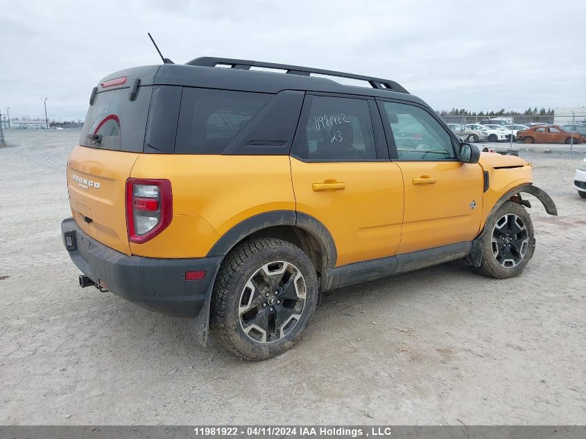 2023 Ford Bronco Sport Outer Banks VIN: 3FMCR9C65PRD33310 Lot: 11981922