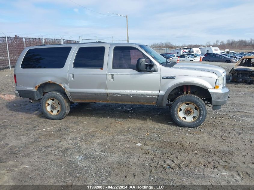 2002 Ford Excursion VIN: 1FMSU41F92EC84222 Lot: 11982083