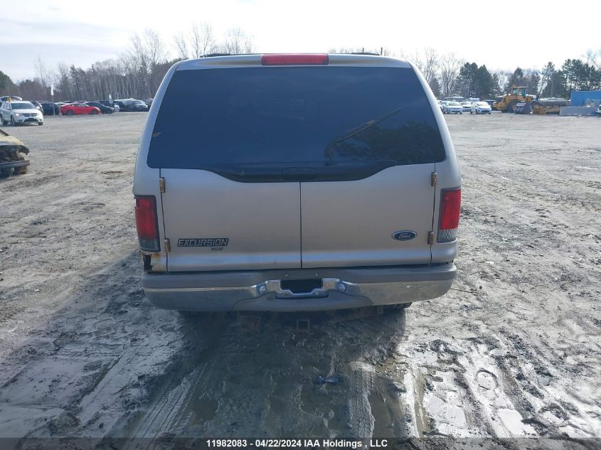 2002 Ford Excursion VIN: 1FMSU41F92EC84222 Lot: 11982083