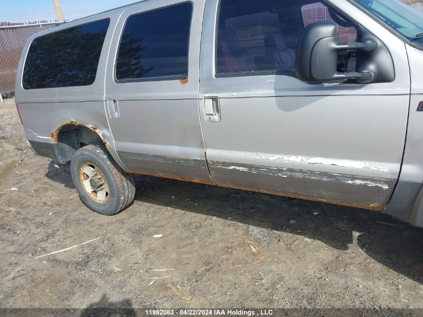 2002 Ford Excursion VIN: 1FMSU41F92EC84222 Lot: 11982083