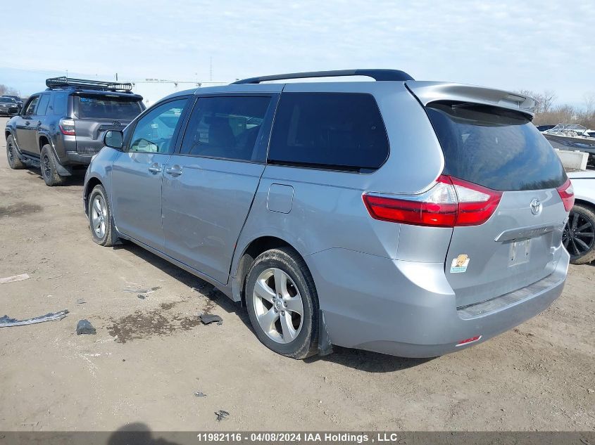 2016 Toyota Sienna Le VIN: 5TDKK3DCXGS700012 Lot: 11982116