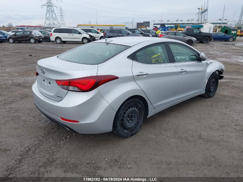 2014 Hyundai Elantra Limited VIN: KMHDH4AH8EU110313 Lot: 11982182