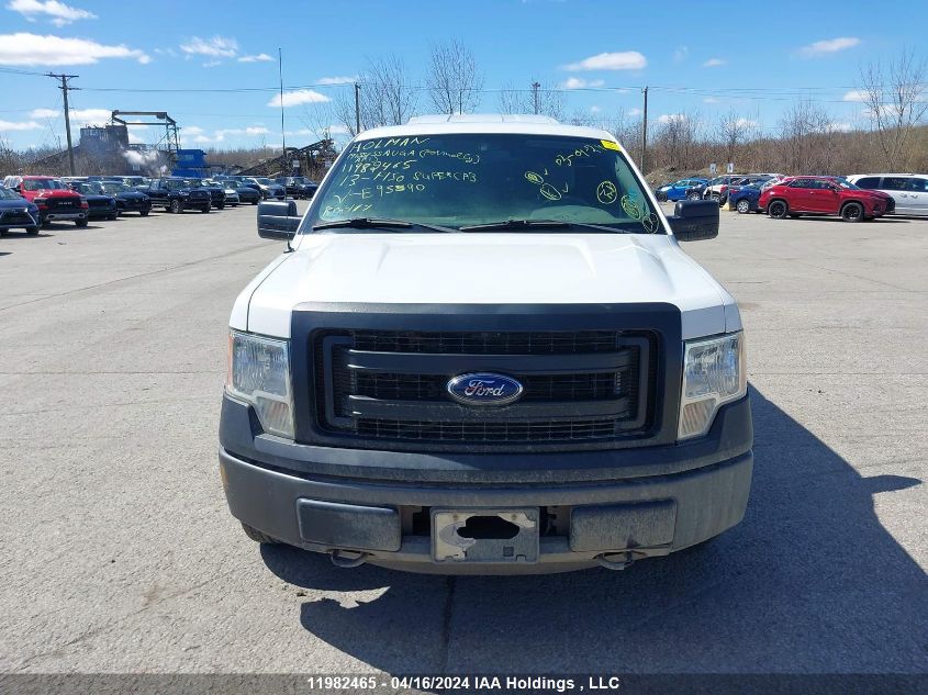 2013 Ford F150 Super Cab VIN: 1FTEX1EM2DKE95590 Lot: 11982465