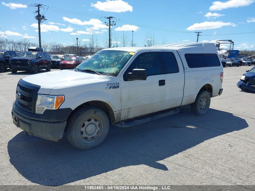 2013 Ford F150 Super Cab VIN: 1FTEX1EM2DKE95590 Lot: 11982465