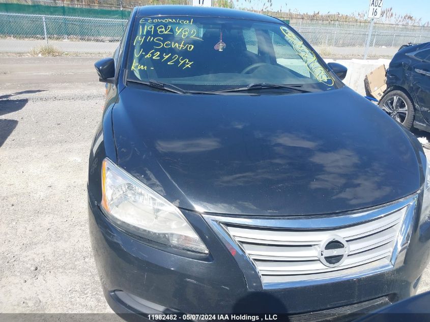 2014 Nissan Sentra S/Sv/Sr/Sl VIN: 3N1AB7AP7EL624247 Lot: 11982482