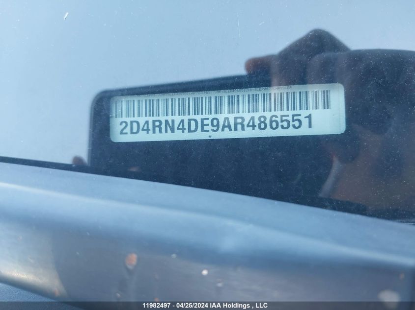 2010 Dodge Grand Caravan Se VIN: 2D4RN4DE9AR486551 Lot: 11982497