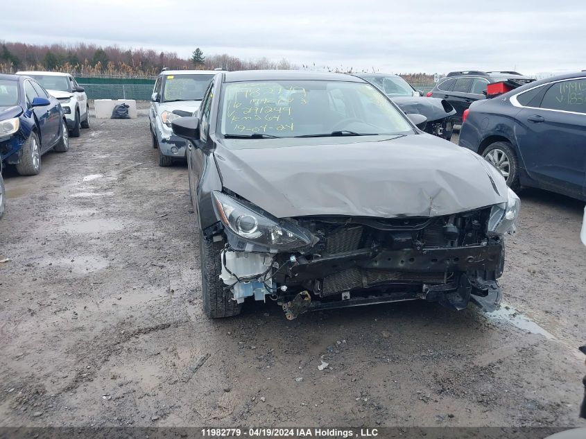 2016 Mazda 3 Sport VIN: 3MZBM1U72GM291244 Lot: 11982779