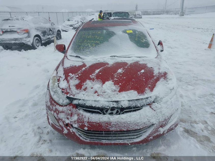 2012 Hyundai Elantra VIN: 5NPDH4AE7CH115472 Lot: 11982922