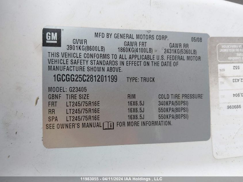 2016 Chevrolet Express VIN: 1GCWGAFF7G1128666 Lot: 11983055