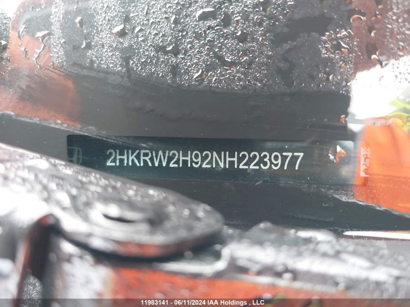 2022 Honda Cr-V Touring VIN: 2HKRW2H92NH223977 Lot: 11983141