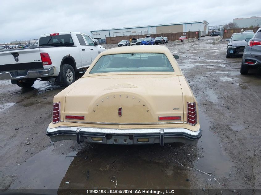 1978 Lincoln Mark Vi VIN: 8Y89A813658 Lot: 11983193