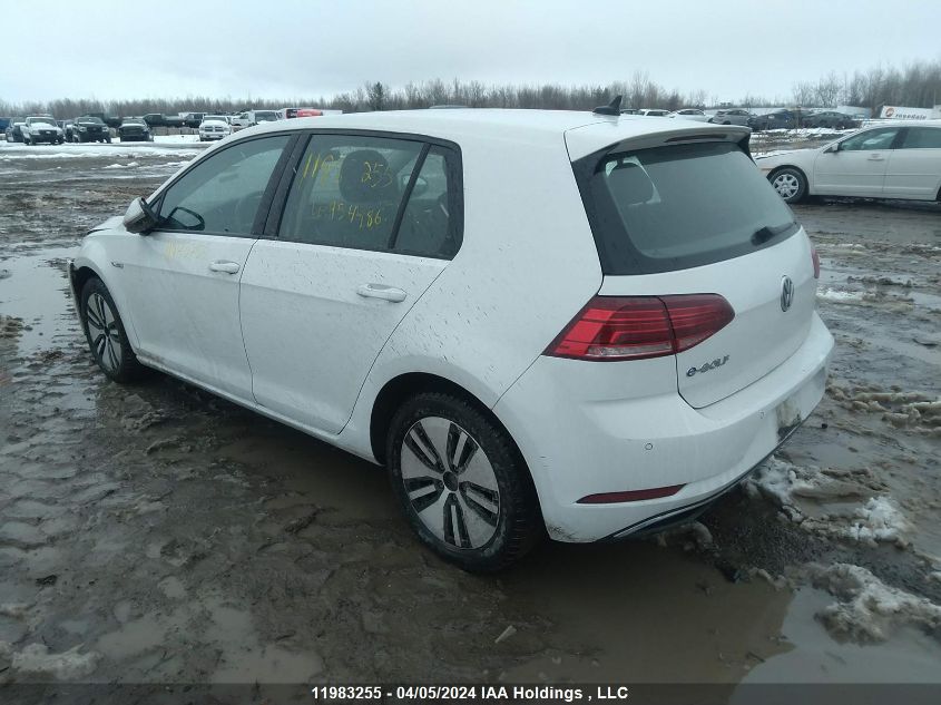 2017 Volkswagen E-Golf VIN: WVWPR7AUXHW954486 Lot: 11983255