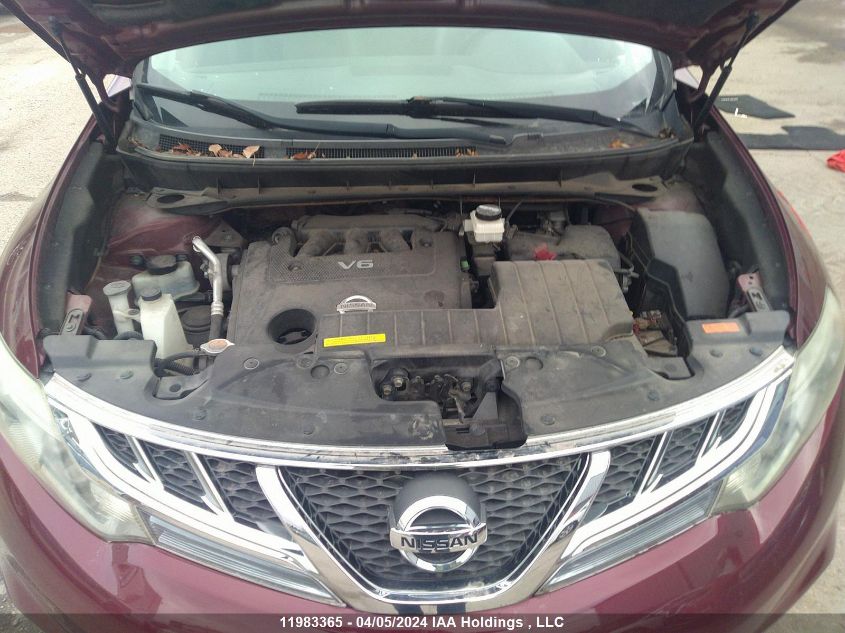 2011 Nissan Murano Sl VIN: JN8AZ1MW1BW183105 Lot: 11983365