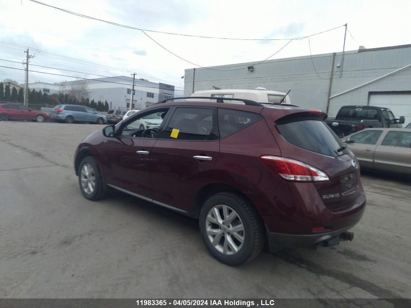 2011 Nissan Murano Sl VIN: JN8AZ1MW1BW183105 Lot: 11983365