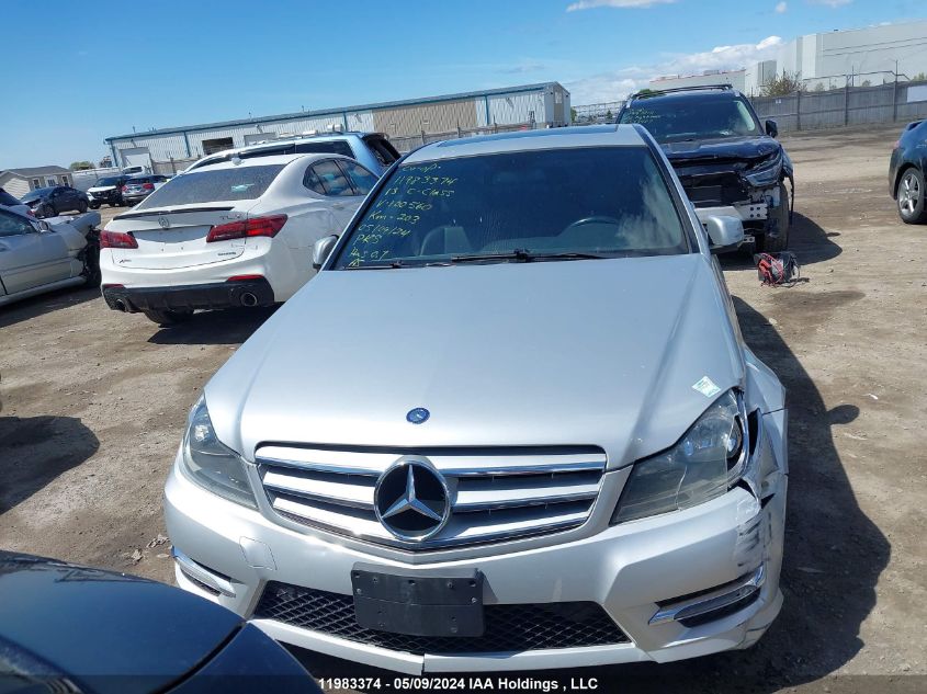 2013 Mercedes-Benz C-Class VIN: WDDGF8AB1DG100560 Lot: 11983374