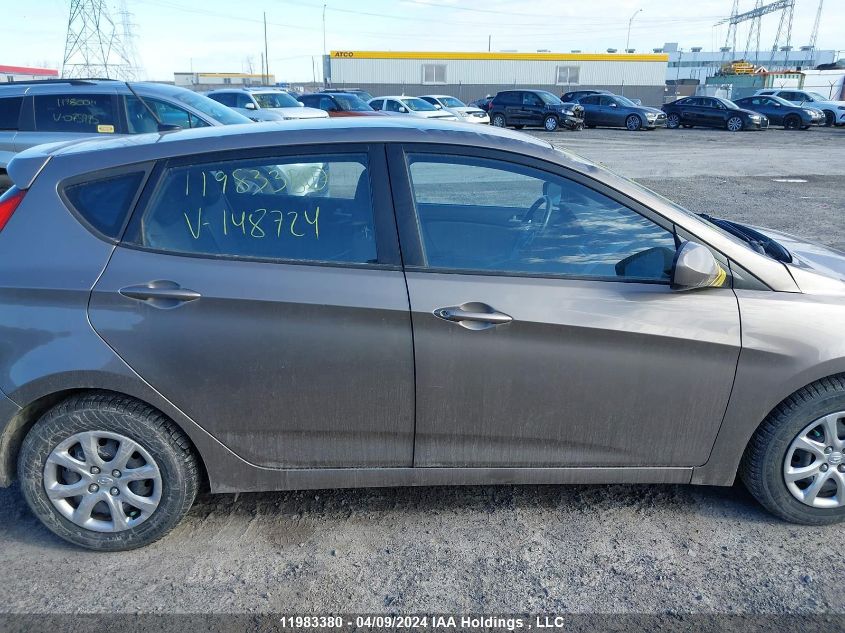 2014 Hyundai Accent Gls/Gs VIN: KMHCT5AE2EU148724 Lot: 11983380