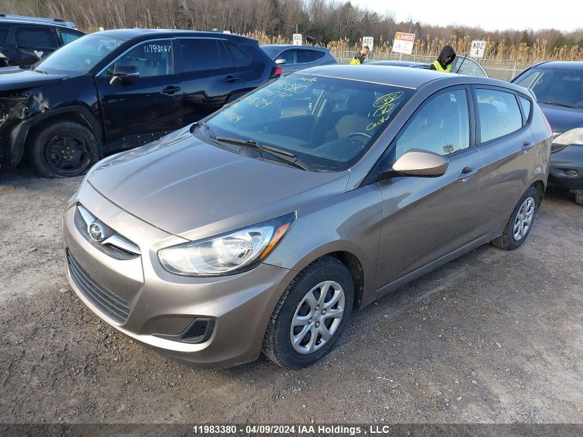 2014 Hyundai Accent Gls/Gs VIN: KMHCT5AE2EU148724 Lot: 11983380