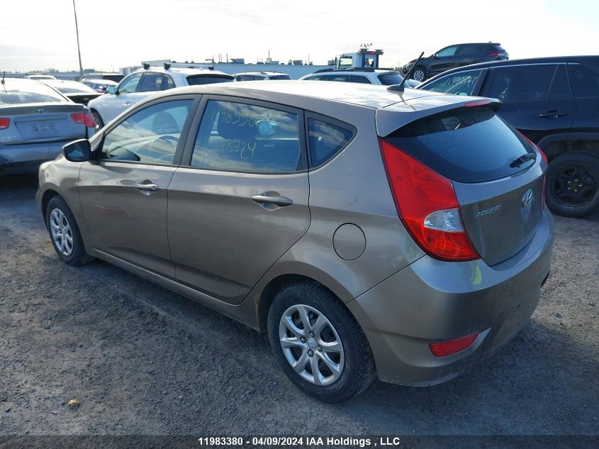 2014 Hyundai Accent Gls/Gs VIN: KMHCT5AE2EU148724 Lot: 11983380