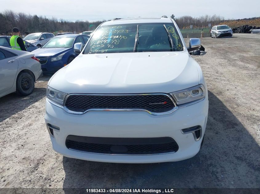 2021 Dodge Durango Citadel VIN: 1C4RDJEG1MC694578 Lot: 39240571